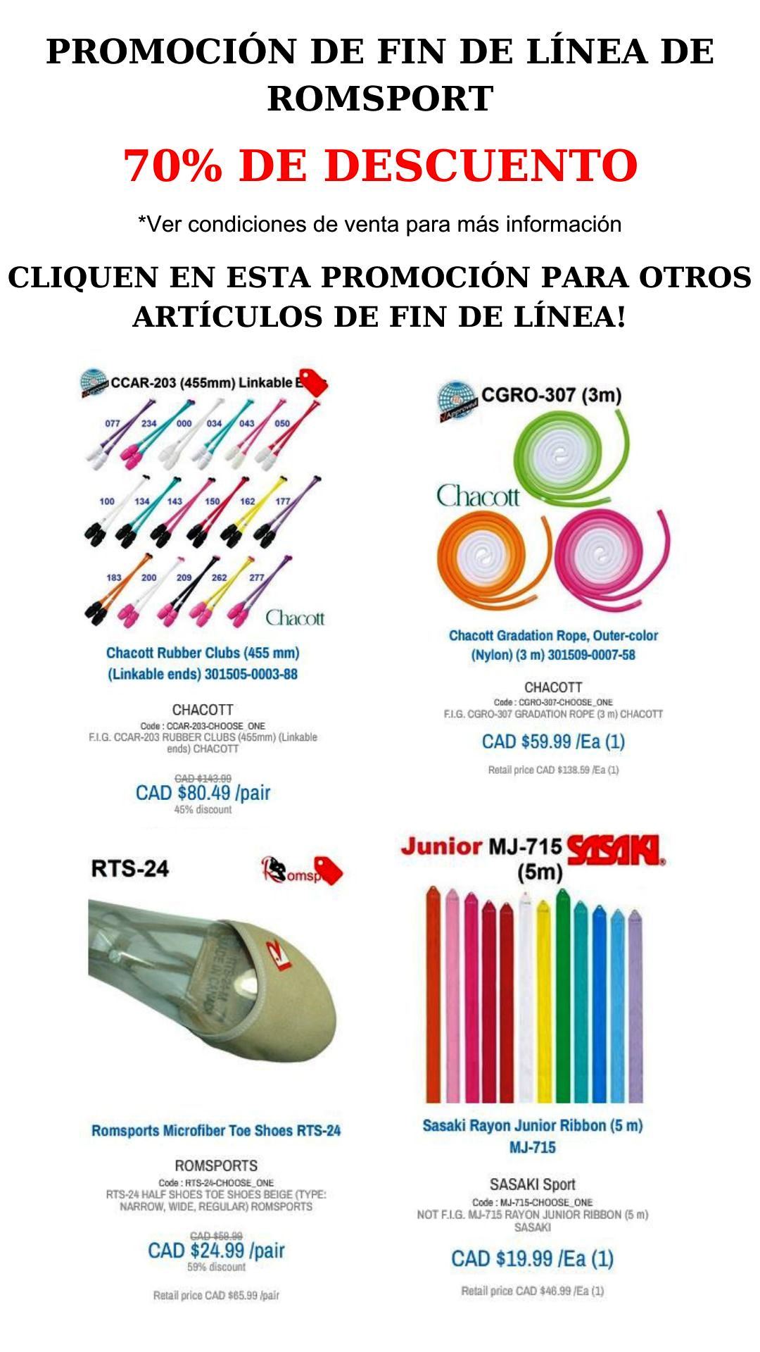 ROMSPORTS END OF LINE PROMOTIONes 240419